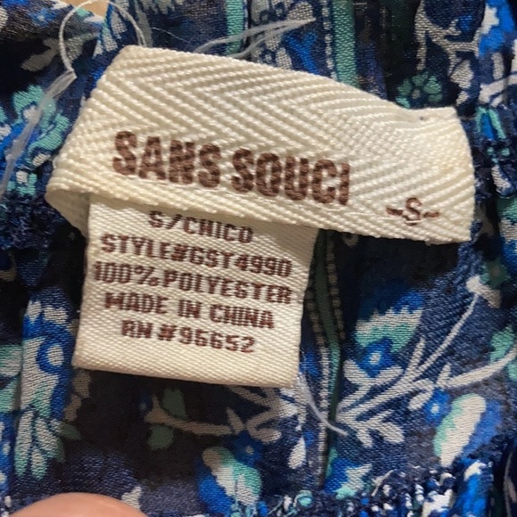 Sans Souci Chiffon Floral Ruffle Blouse small - Picture 4 of 8